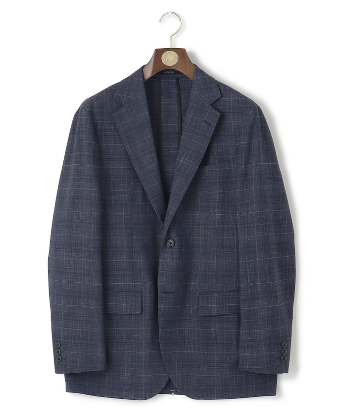 WEB・一部店舗限定】ウールリネンチェック ジャケット(508032635