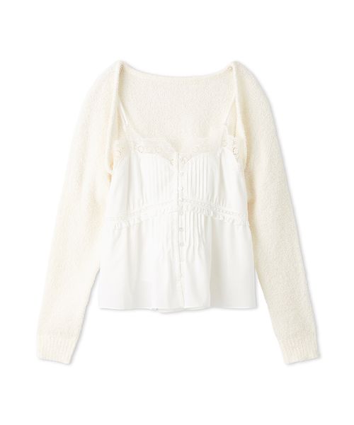 スナイデル ボレロ×レースキャミセットアップ WHT スナイデル SNIDEL ボレロ×レースキャミセットアップ （WHT