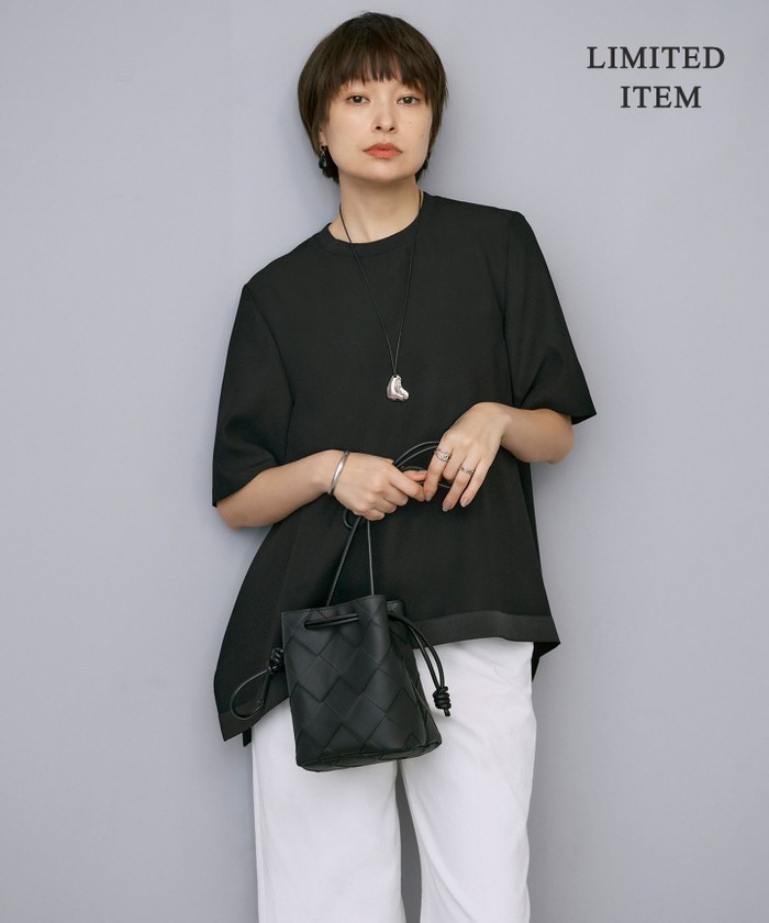 【ICB 】FluidBackSatin Ｔブラウス　洗える　完売品　美品 ICB ブラウス シャツ 「新色追加・接触冷感・UVケア・速乾