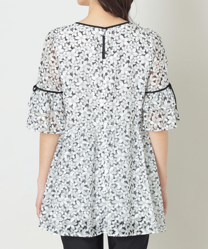 【美品】TO BE CHICトゥービーシック＊ジャスミンプリントリボンチュニック ジャスミンプリントリボン チュニック(508021089)｜阪急百貨店公式通販