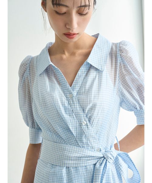 SNIDEL カシュクールシャツワンピース　1 SNIDEL（スナイデル）の「カシュクールシャツワンピース