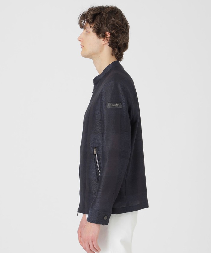 シャドークレストブリッジチェックカラミライダースブルゾン(508035624