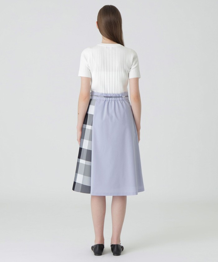 新品BLUE LABEL CRESTBRIDGEパーシャルチェックスカート 36 ブルーレーベルクレストブリッジ BLUE LABEL CRESTBRIDGE