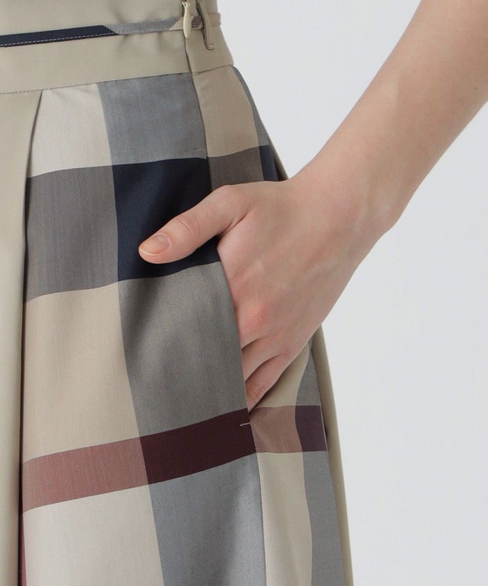 新品BLUE LABEL CRESTBRIDGEパーシャルチェックスカート 36 パーシャルチェックスカート（55S11535＿＿） | BLUE