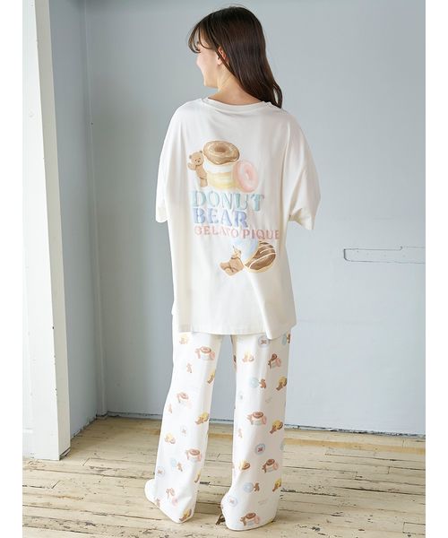定価以下【新品未使用】ドーナツベアワンポイントTシャツ&ショートパンツ ピンク 定価以下【新品未使用】ドーナツベアワンポイントTシャツ