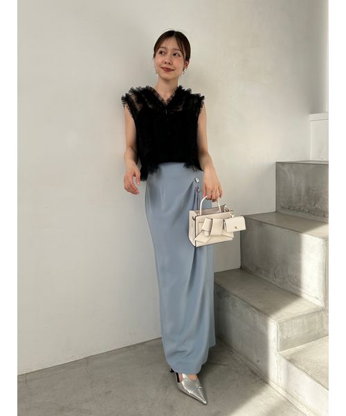 Fray I.D ラッフルチュールノースリブラウス ラッフルチュールノースリブラウス(508090950)｜阪急百貨店公式