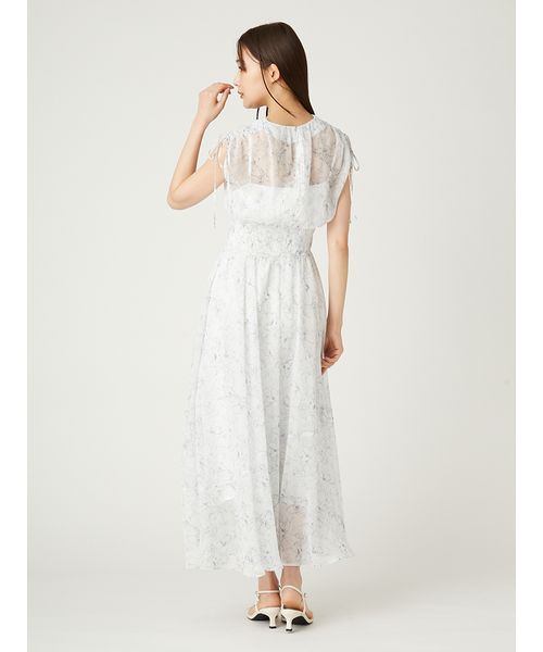 ラインフラワープリントカシュワンピース(508090952)｜阪急