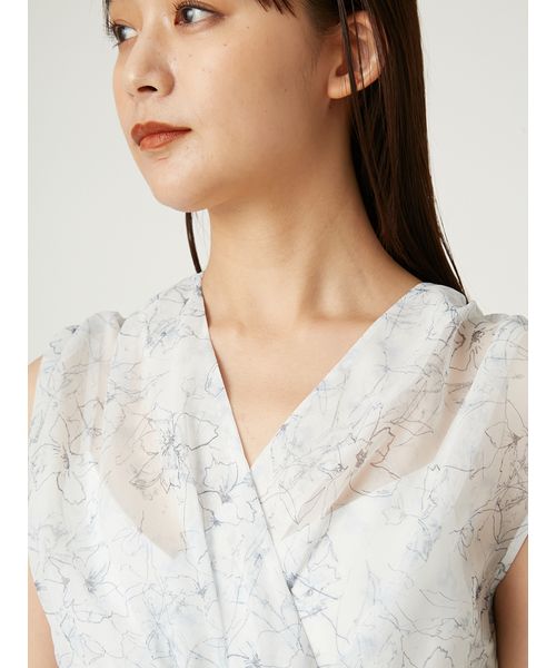 【新品】FRAYI.D ラインフラワープリントカシュワンピース YEL/0 ラインフラワープリントカシュワンピース(マキシ・ロング