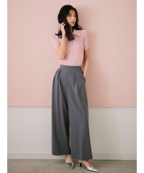 ★最終値下げ★新品タグ付　シルクブレンドシアーリブニットポロ FRAY I.D｜シルクブレンドシアーリブニットポロ | Rakuten