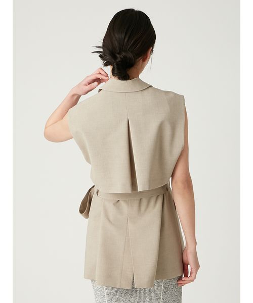 専用品　フレイアイディー　ボックスプリーツジレ／ウォッシャブル・防シワ・接触冷感 FRAY I.D（フレイアイディー）の「ボックスプリーツジレ