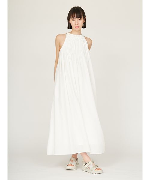 公式完売‼️ emmi ワッシャーフレアーワンピース　ホワイト 1サイズ エミ emmi ワッシャーフレアーワンピース （LBLU