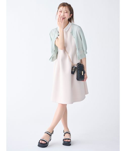 CELFORD 衿付きペプラムミニワンピース 衿付きペプラムミニワンピース(508105132)｜阪急百貨店公式通販