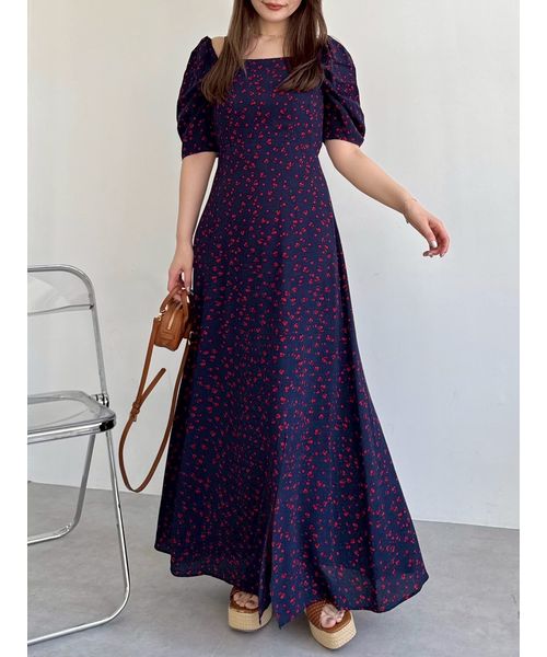 フルーツプリント2wayオフショルワンピース(508090959)｜阪急