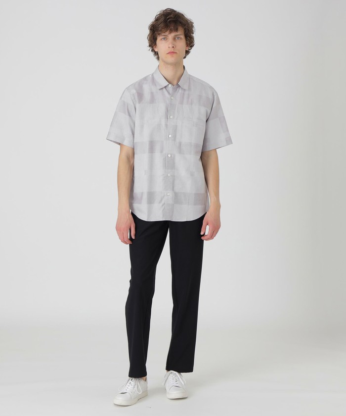 コットンリネンシャドーチェックシャツ(508082079)｜HANKYU MEN'S