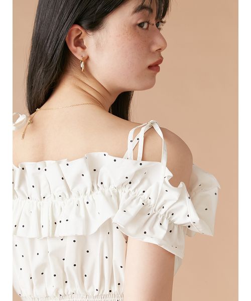 2wayデコルテフリルトップス(508114133)｜阪急百貨店公式通販