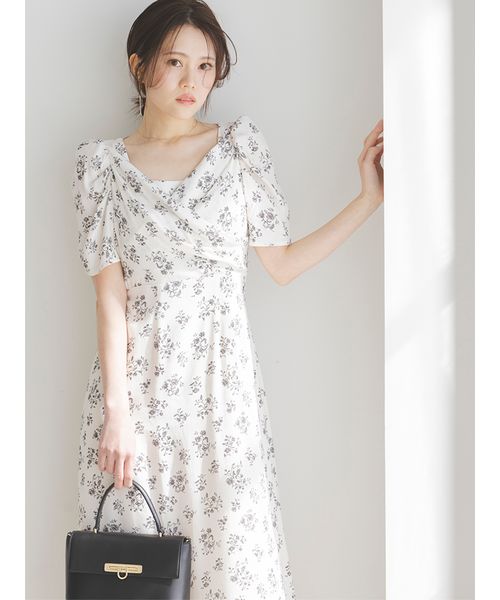 スナイデル　レーヨンカシュクールプリントワンピース スナイデル SNIDEL 【00サイズあり】レーヨンカシュクール
