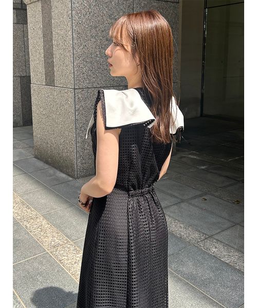 【新品】完売sono ミニスカーフ　ワンピース　ネイビー 00サイズあり】セーラースカーフワンピース(508125332)｜阪急百貨店