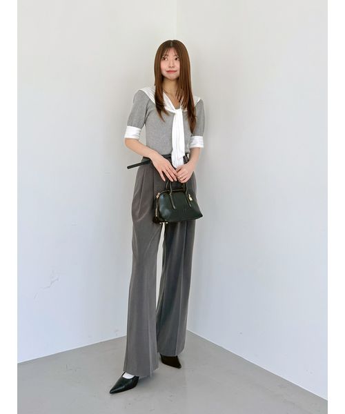な*様 Sustainableスカーフブラウスドッキングプルオーバー<定価¥13 Sustainableスカーフブラウスドッキングプルオーバー(ニット