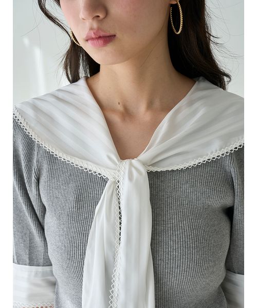 新品　スナイデル♡Sustainableスカーフブラウスドッキングプルオーバー Sustainableスカーフブラウスドッキングプルオーバー