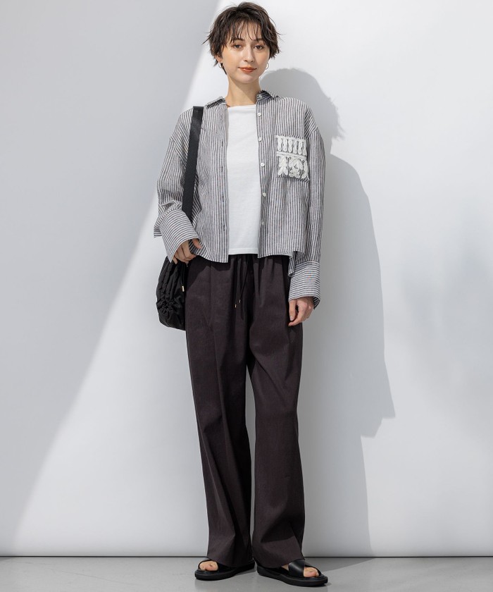 洗える】LIBECO クロップド シャツ(508129908)｜阪急百貨店公式