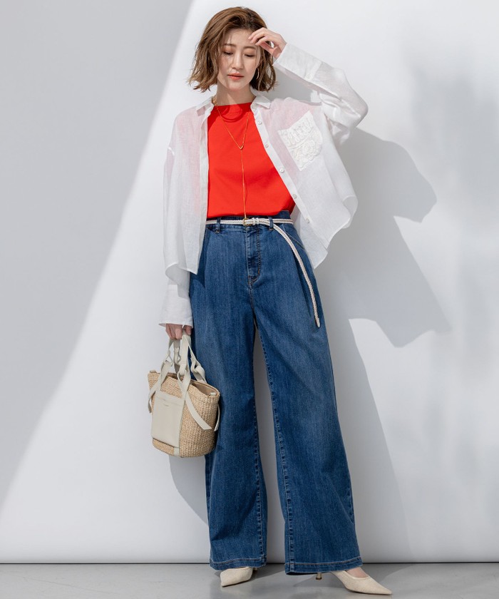 洗える】LIBECO クロップド シャツ(508129908)｜阪急百貨店公式通販