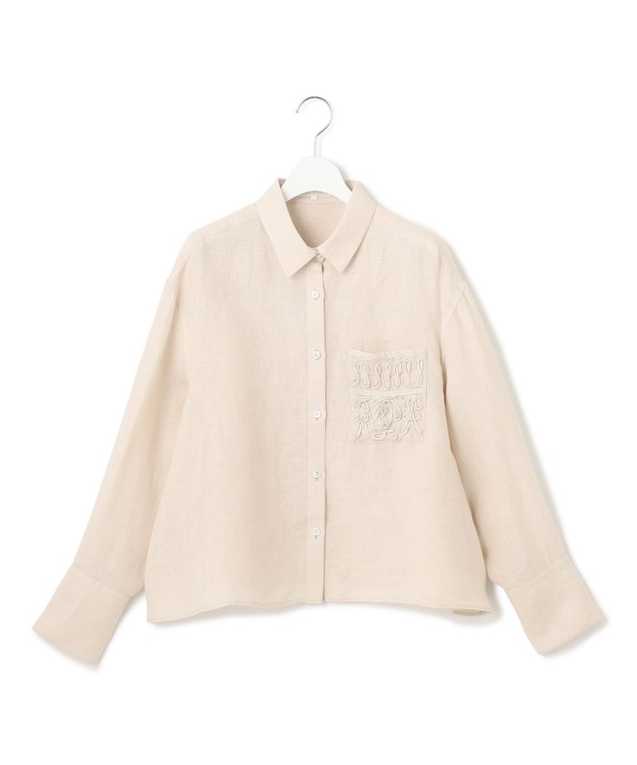 23区 2025ss LIBECO クロップドシャツ 洗える】LIBECO クロップド シャツ / 23区 | ファッション通販