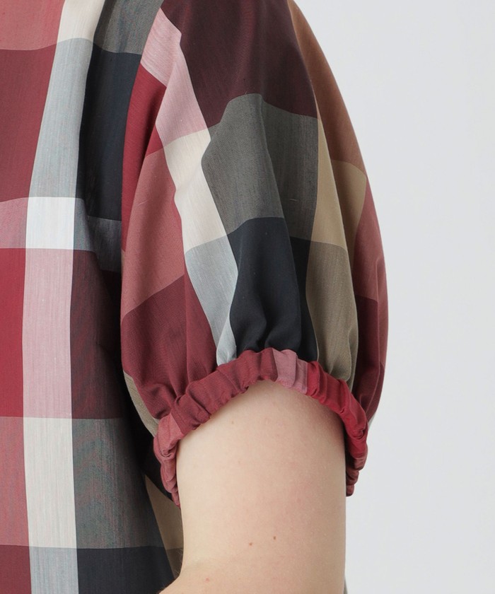 一部店舗限定】クレストブリッジチェックソフティーボイルブラウス