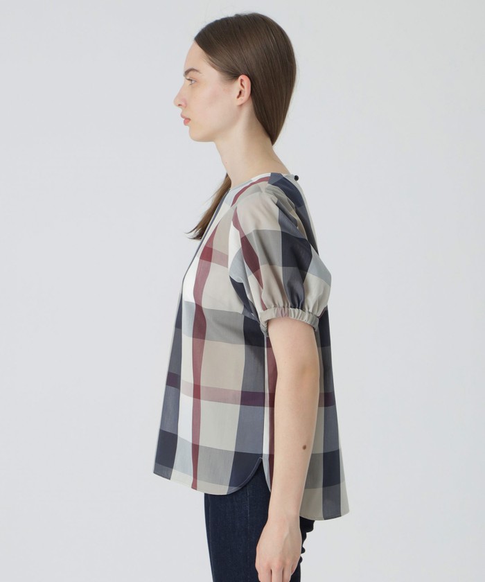 一部店舗限定】クレストブリッジチェックソフティーボイルブラウス