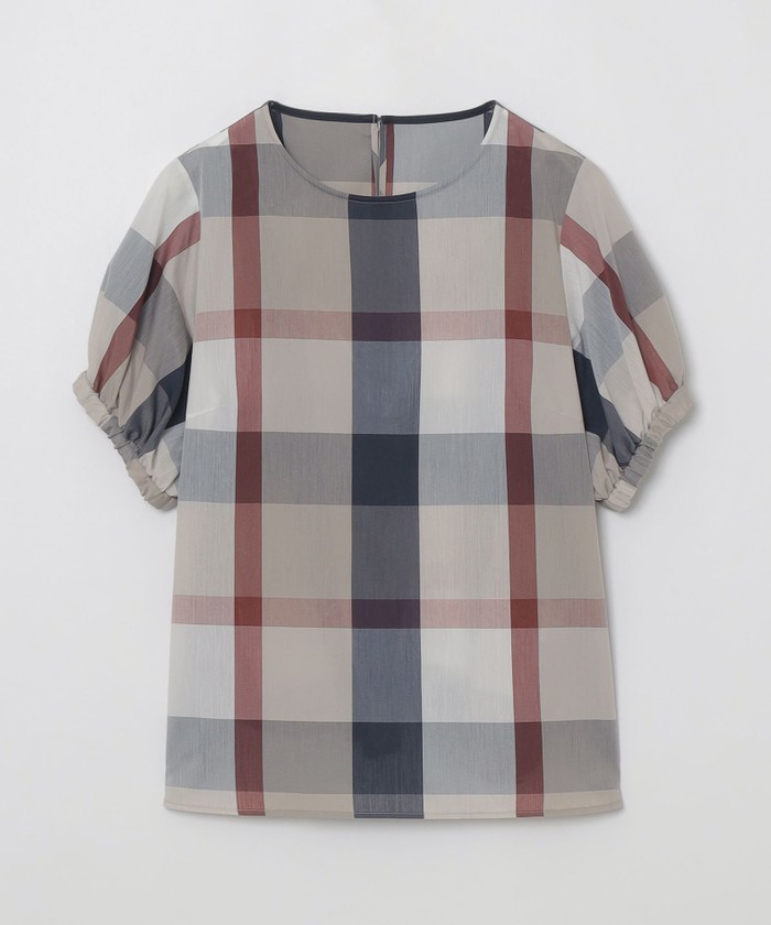 一部店舗限定】クレストブリッジチェックソフティーボイルブラウス