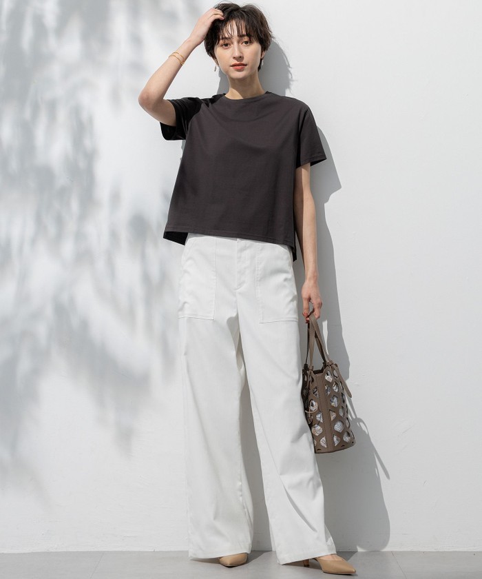 今期【洗える】ハイエンド クルーネック Tシャツ 洗える】ハイエンド クルーネック Tシャツ(508140551)｜阪急