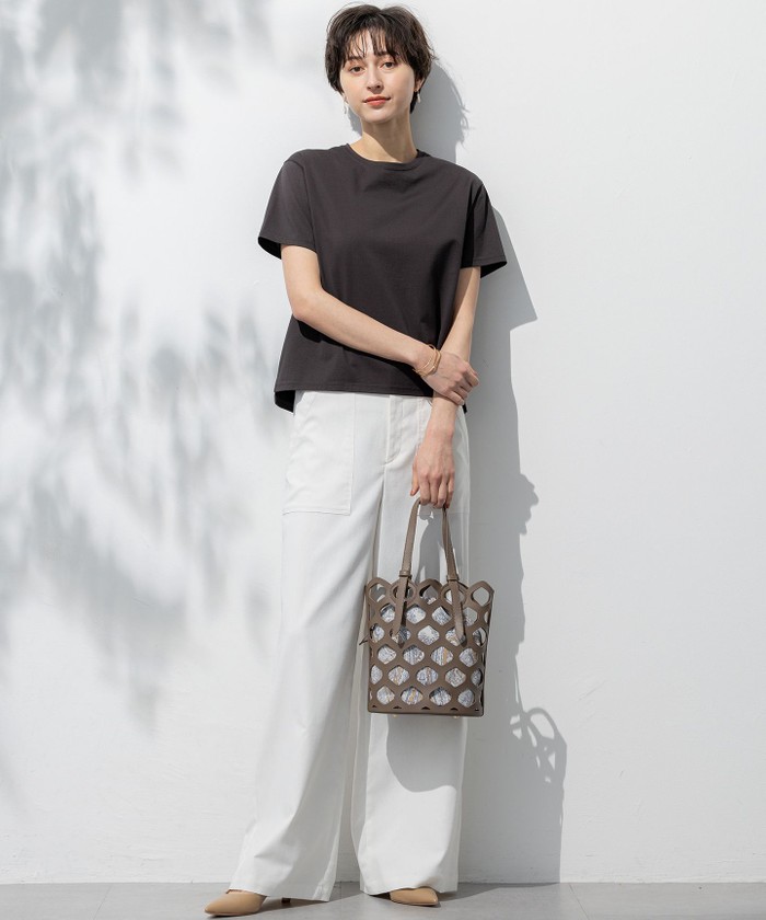 今期【洗える】ハイエンド クルーネック Tシャツ 洗える】ハイエンド クルーネック Tシャツ(508140551)｜阪急