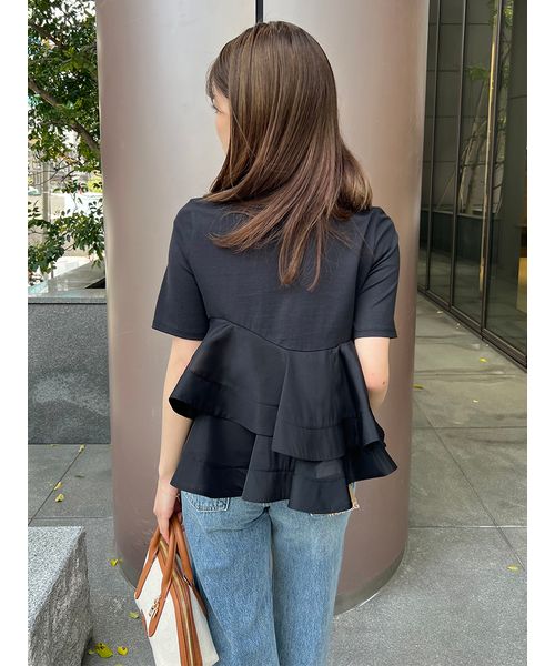異素材ペプラムTシャツ(508140819)｜阪急百貨店公式通販サイト