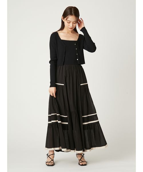 クロップドⅤネックリブカーディガン/UVカット フレイアイディー セール】クロップドⅤネックリブカーディガン／UVカット（ニット