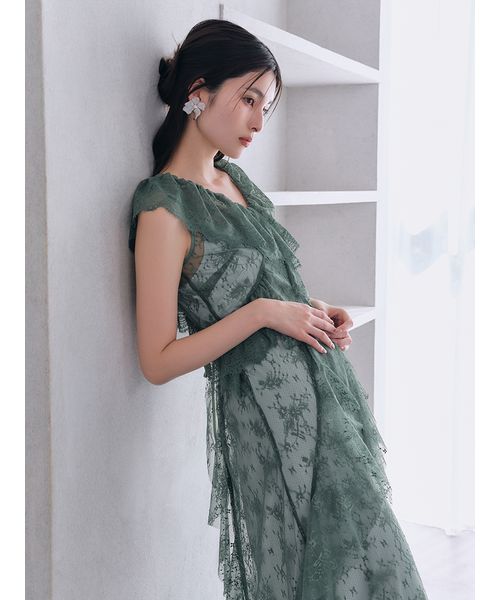 ラッフルフリルチュールドレス(508153808)｜阪急百貨店公式通販