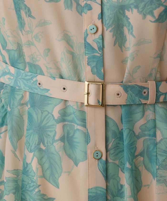 新品タグ付　グレースコンチネンタル　シャドーフラワープリントワンピース シャドーフラワープリントワンピース / GRACE CONTINENTAL