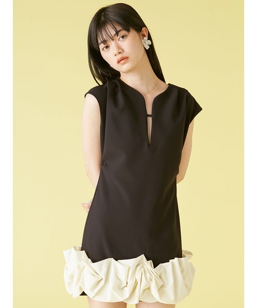 LILY BROWN バブルヘムストレッチミニワンピース LILY BROWN｜バブルヘムストレッチミニワンピース | Rakuten