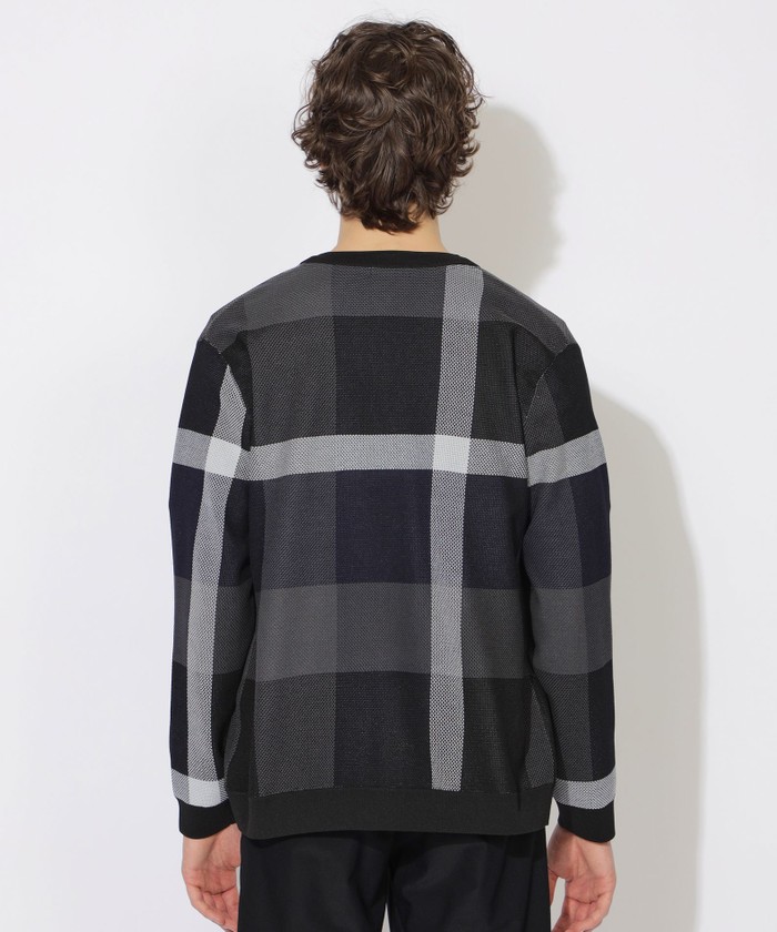 【新品未使用、タグ付き】ブラックレーベル　チェックインレーキナガシカーディガン WEB・一部店舗限定】クレストブリッジチェックインレーキナガシ