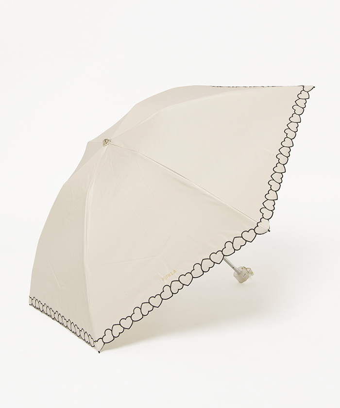フルラ FURLA 晴雨兼用日傘 折りたたみ傘 コンパクト ハート裾