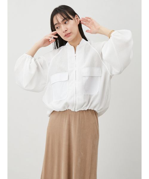 メッシュラグランスリーブブルゾン(508166662)｜阪急百貨店公式