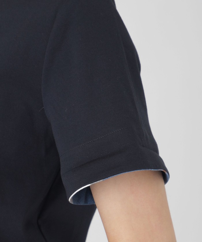 コンパクトピマスムースバックチェックTシャツ(508128711)｜阪急