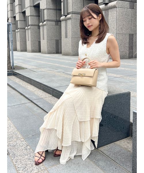 snidel スクエアヘムティアードスカート SALE50%OFF】SNIDEL スナイデル スクエアヘムティアードスカート