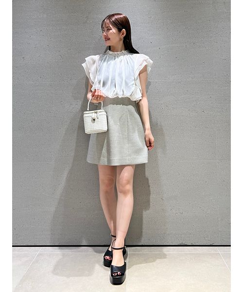 SNIDEL　シアードッキングミニワンピ アイボリー SNIDEL ワンピース シアードッキングミニワンピース : ZOZOTOWN