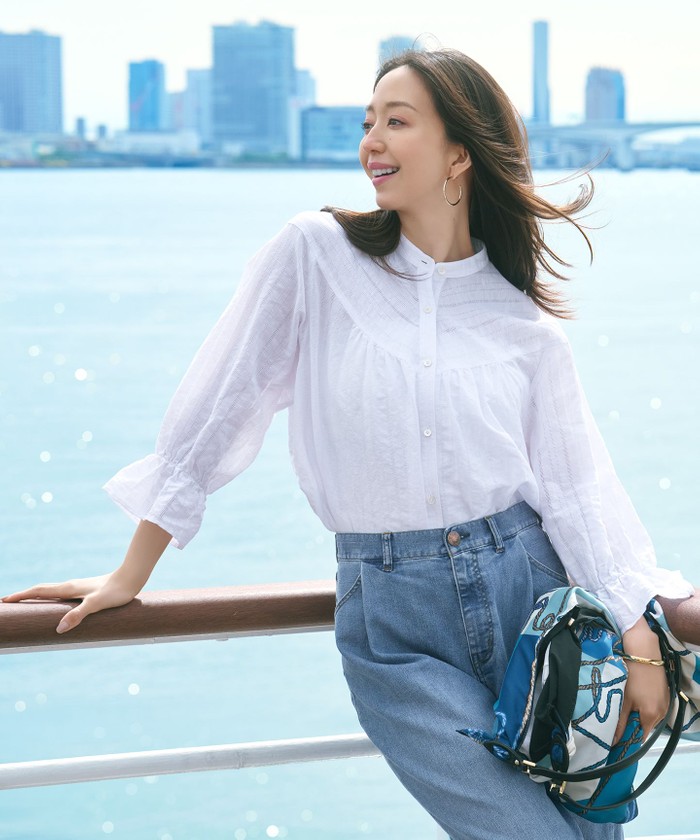 Oggi6月号掲載 23区 サマー タック ワイド デニムパンツ 接触冷感 30 23区｜【Oggi6月号掲載/接触冷感】23区DENIM サマー タック