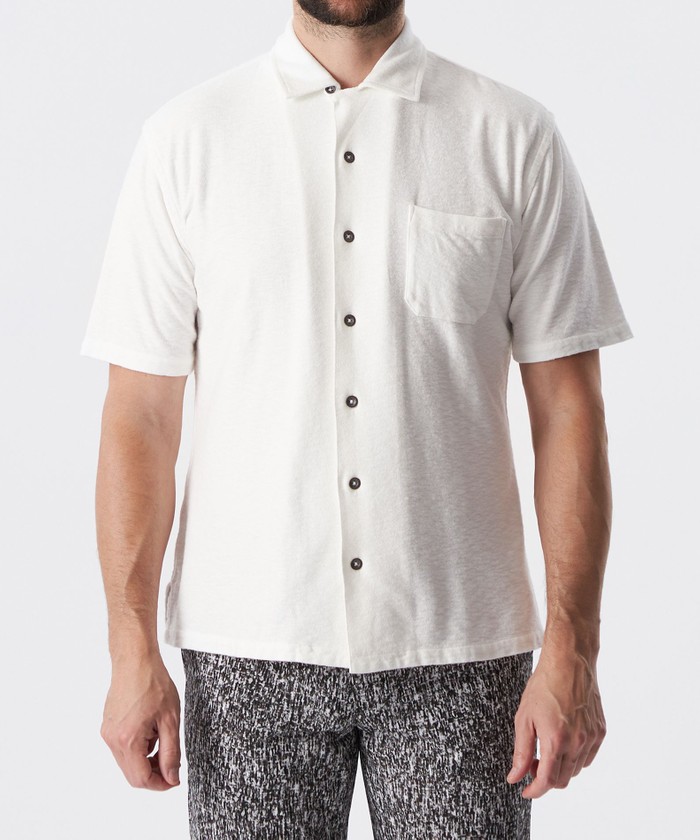 ミニパイルオープンカラーシャツ(508184679)｜HANKYU MEN'S / 阪急メンズ