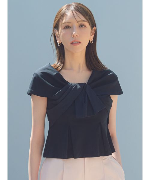 袖リボンデザインカットプルオーバー | outlet | axes femme