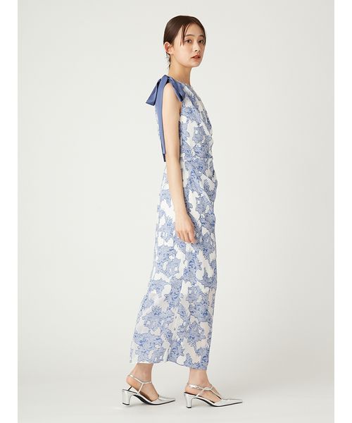 FRAY I.D 2wayショルダーリボンシアージャガードドレス 2wayショルダーリボンシアージャガードドレス(508201064)｜阪急