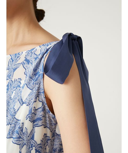 2wayショルダーリボンシアージャガードドレス(508201064)｜阪急