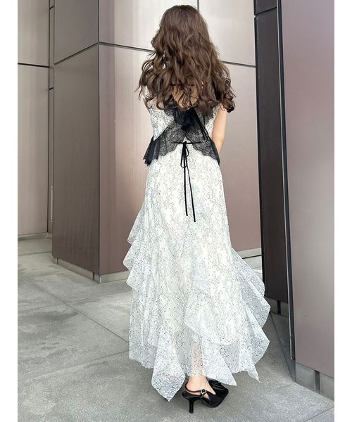 ラッフルフリルチュールドレス(508153808)｜阪急百貨店公式通販