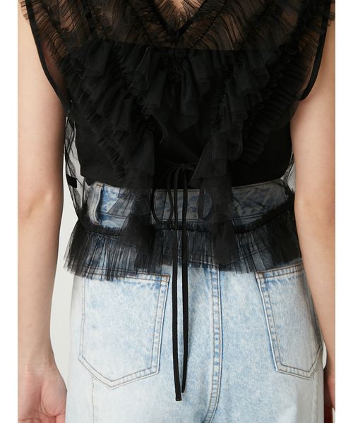 Fray I.D ラッフルチュールノースリブラウス FRAY I.D｜ラッフルチュールノースリブラウス | Rakuten Fashion