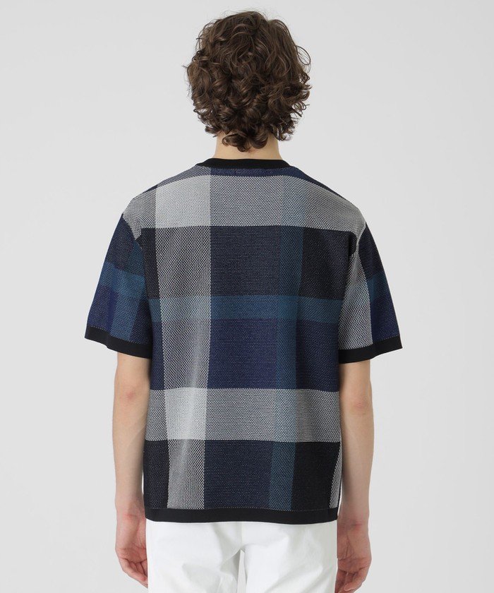 エアメッシュクレストブリッジチェックニットTシャツ(508131409 